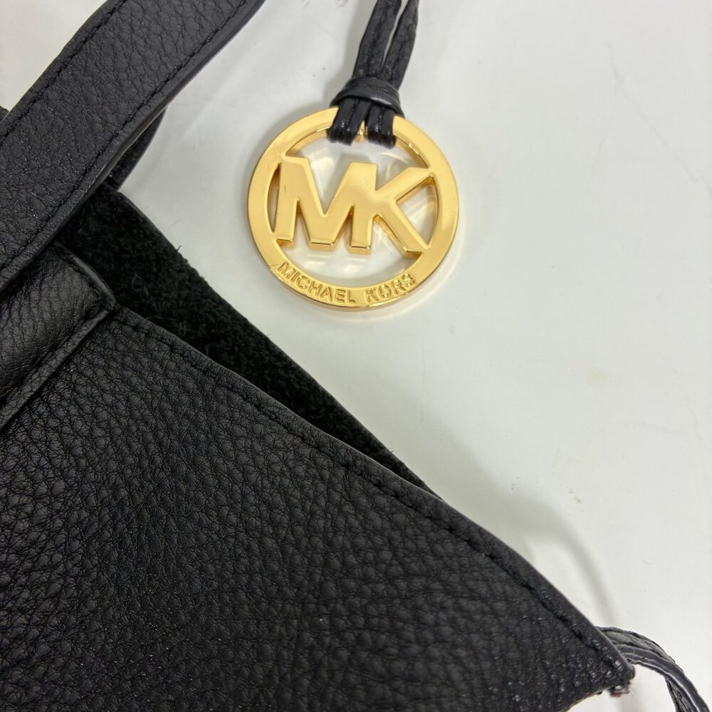 Michael Kors Ashbury Black Pebbled Leather Tote Bag Minimalist - Picture 4 of 10